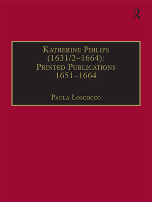 cover image of Katherine Philips (1631/2–1664)
